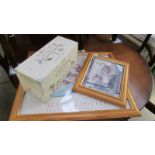 A boxed set of The World of Peter Rabbit books by Beatrix Potter and 2 framed and glazed Beatrix