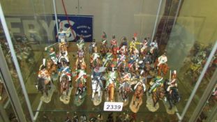 27 Del Prado cavalry of the Napoleonic wars model soldiers on horseback.