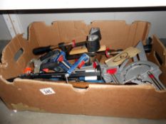 A quantity of framing and measuring tools