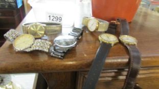 6 gent's wrist watches.