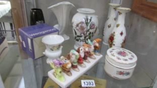 A mixed lot of miscellaneous ceramics including Portmerion, Wedgwood,