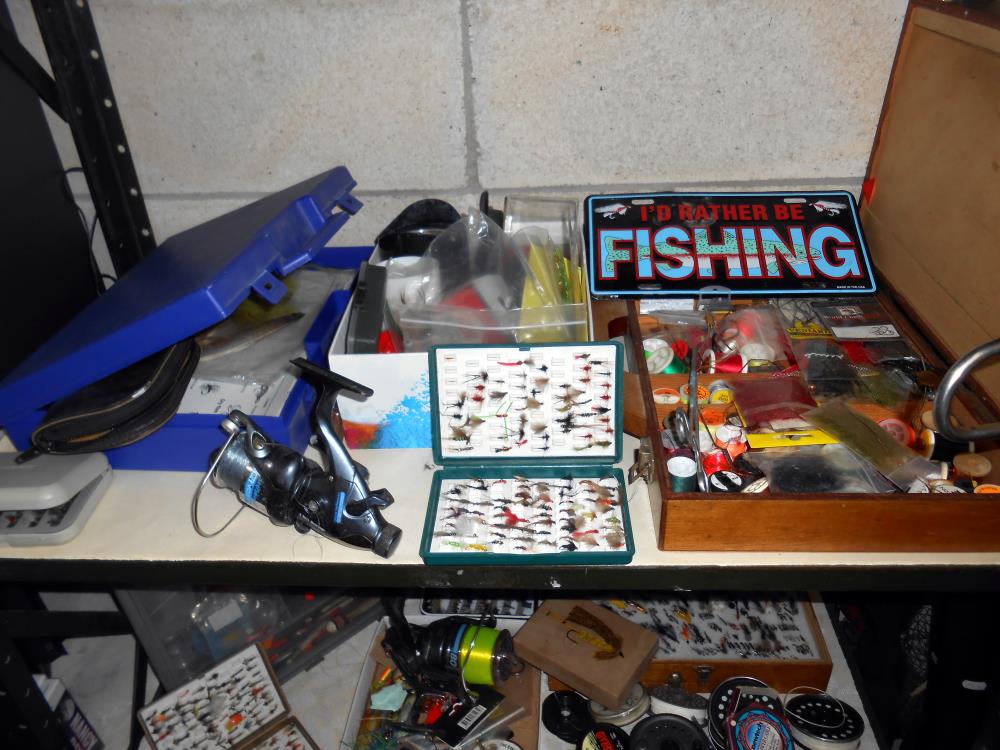 A good lot of fishing gear, includes, 8 fly fishing rods,course fishing rod, reels, spools, - Image 2 of 5