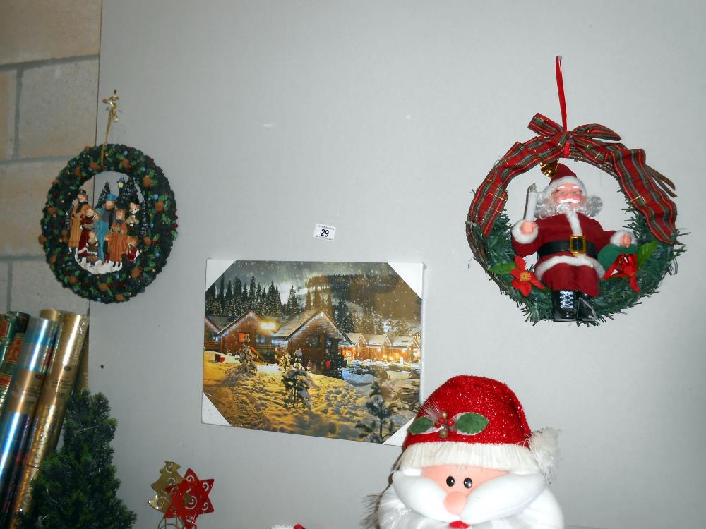 A good lot of Christmas decorations etc including many packs of new unopened Christmas cards, - Image 5 of 5