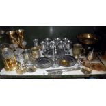 A quantity of silver plate and other items