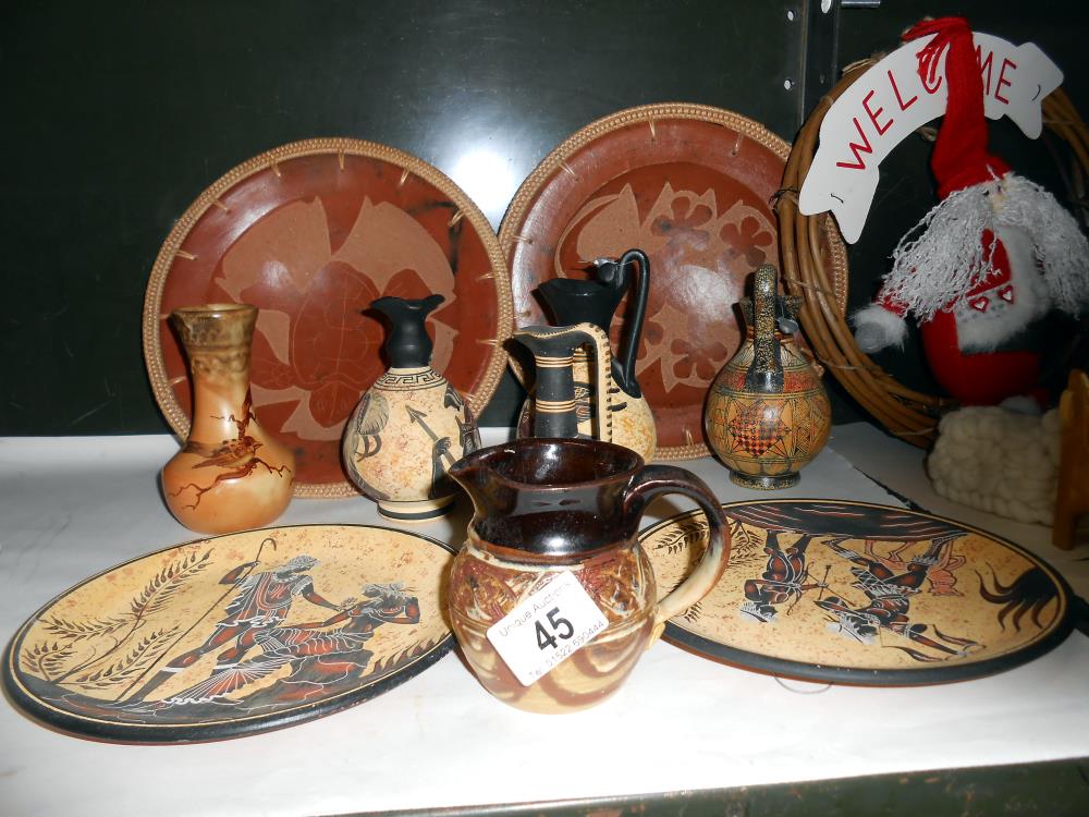 Hand made in Cyprus replica museum plates etc.