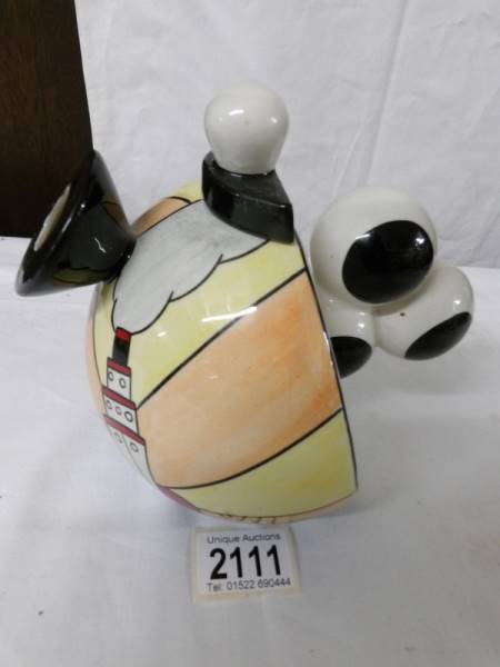 A Lorna Bailey unusual 'Cruise' design teapot. 17 cm. - Image 2 of 4
