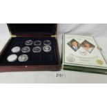 A coin case containing 4 commemorative £2 coins,