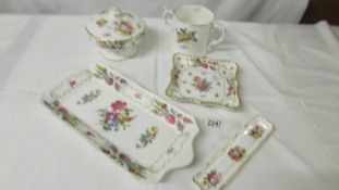 4 pieces of Hammersley bone china 'Dresden Sprays' pattern and a Hammersley Spode loving cup.