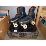 A pair of vintage Hamaco Gate figure master roller skates size 9,