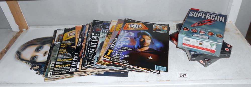 A quantity of TV zone magazines,