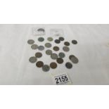 26 USA coins including Indian heads, 1865 2 cents etc.