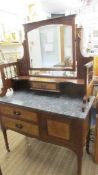 A Victorian marble top washstand.