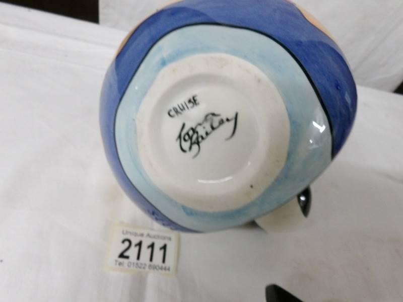 A Lorna Bailey unusual 'Cruise' design teapot. 17 cm. - Image 4 of 4