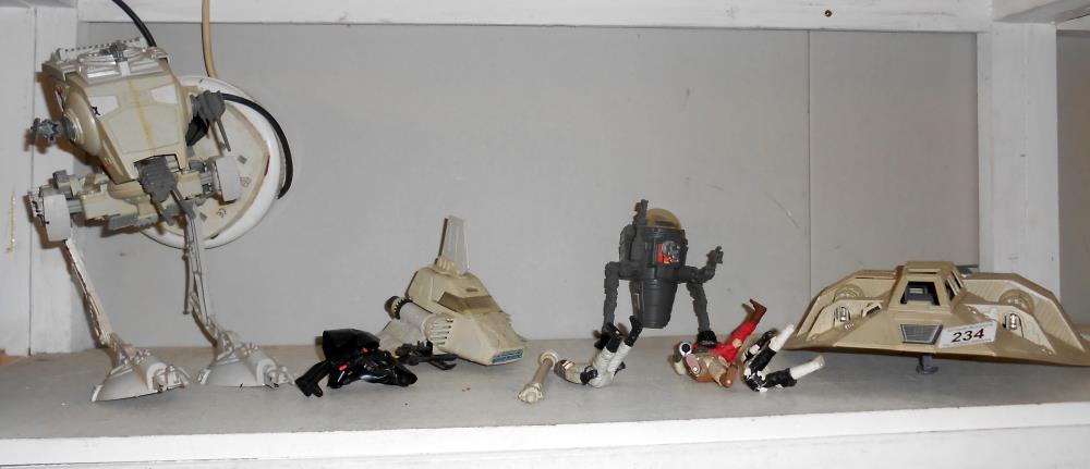 A selection of vintage Star Wars toys and figures