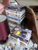 A quantity of DVDs