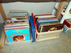 A large selection of LP records, various titles including classical, Jim Reeves, Glenn Miller etc.