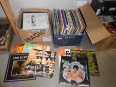 2 boxes of LP records and some 45 rpm sinlges