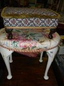 A dressing table stool and a foot stool.