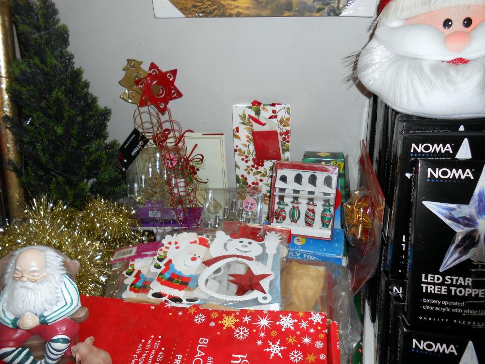 A good lot of Christmas decorations etc including many packs of new unopened Christmas cards, - Image 3 of 5