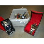 A box of wristwatches