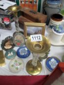 A collection of miniatures, paperweights etc.