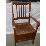 A good oak commode chair.