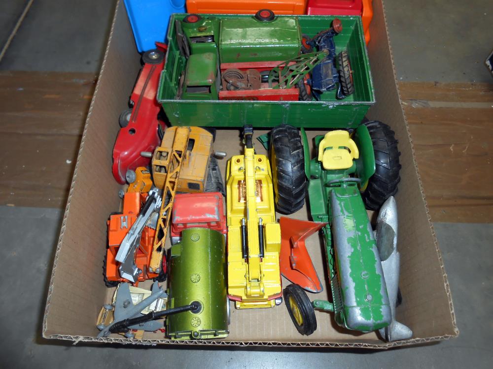 A box of playworn diecast including Matchbox, Dinky, Tri-ang etc. - Image 2 of 3
