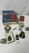 A mixed lot of transport related items including AA car badge, Two Rivers Rally Club car badge,