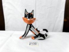 A Lorna Bailey orange and black limited edition, 19/50 cat, 14 cm.