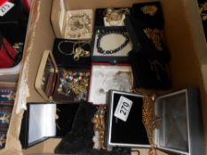 A box of costume jewellery