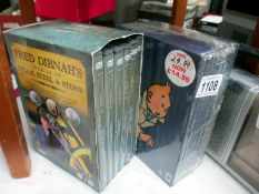 A sealed Tin Tin DVD set and a Fred Dibnah DVD set
