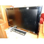 A Panasonic Viera 37" television with remote