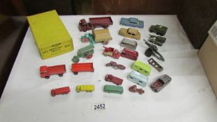 A mixed lot of old die cast including Dinky, Matchbox etc.