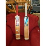 A Slazenger cricket bat (389 Michael Clarke pro) and a Sommers cricket bat (Venom) both A/F