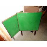 2 vintage folding card tables with green felt tops ****Condition report**** Wear &