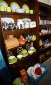 A good lot of kitchenware on 5 shelves,