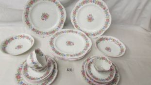 22 Pieces of Shelley bone china including 5 dinner plates, 3 side plates, 2 soup bowls,