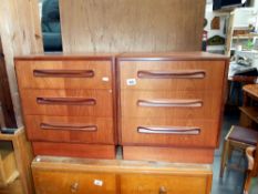 A pair of G Plan bedside chest of drawers 45cm x 48cm x height 53cm