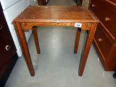 A 1930's oak side table 49cm x 35cm x height 54cm