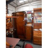1930's Gents side by side wardrobe/chest of drawers