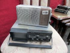 An old Philips radio and a Crown tuner