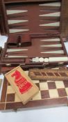 A mixed lot of board games etc., including Chess and Backgammon.