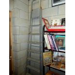 An aluminium step ladder