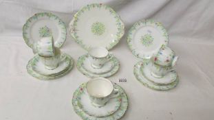 A 19 piece Royal Albert Lynton pattern teaset, in good condition with no cracks or chips.
