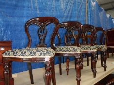 A set of 4 quality Victorian style mahogany dining chairs