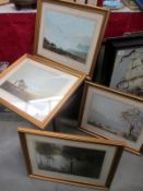 4 good gilt framed and glazed prints with titles