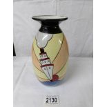 A Lorna Bailey 'Cruise' design vase, 20 cm.