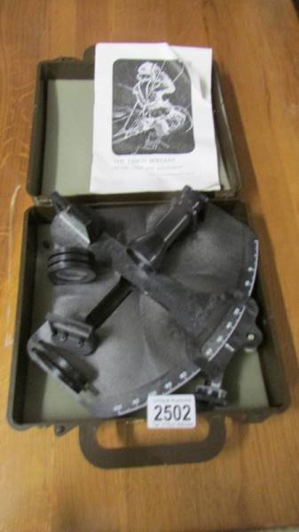 A boxed EBBCO sextant.