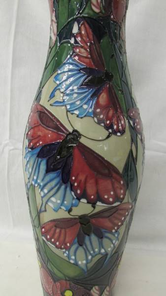 A Moorcroft 'Butterfly' vase, 41.5 cm. - Image 2 of 5