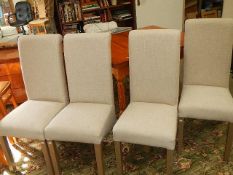 A set of 4 adjustable chairs